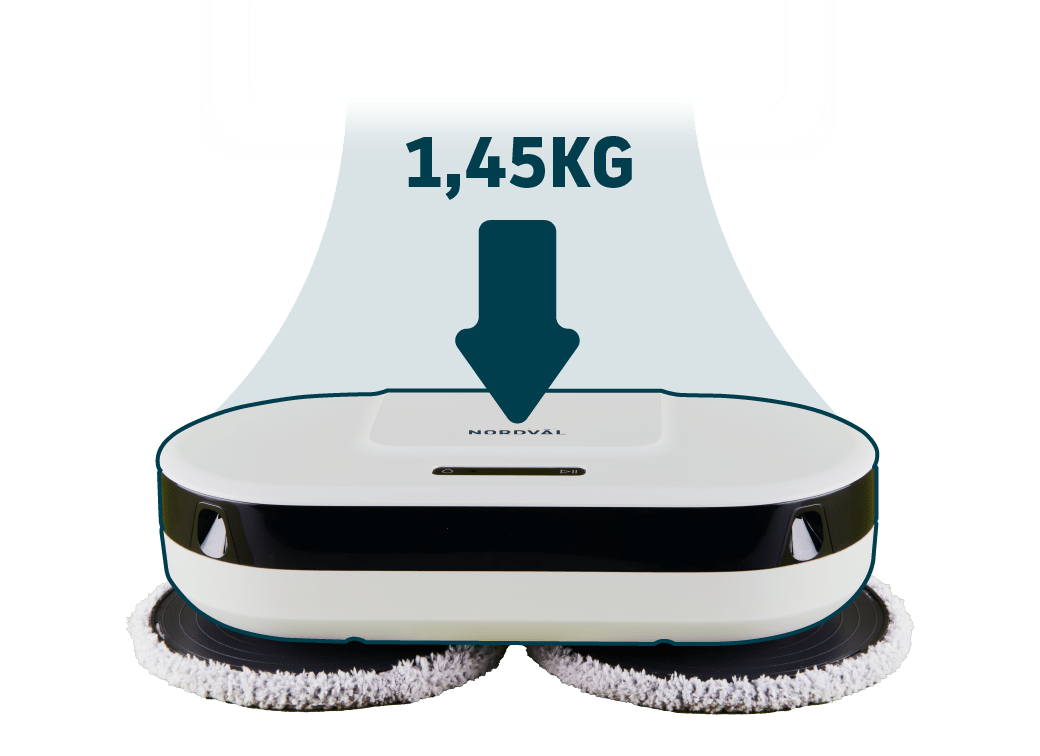 Gewicht op dweilpads