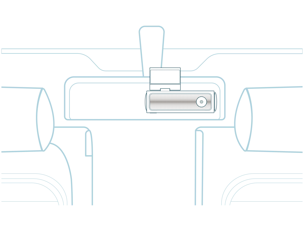Dashcam-plaatsing Dashcam-plaatsing